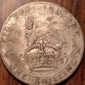 1927-UK-GB-GREAT-BRITAIN-SILVER-ONE-SHILLING-IN-GOOD-CONDITION