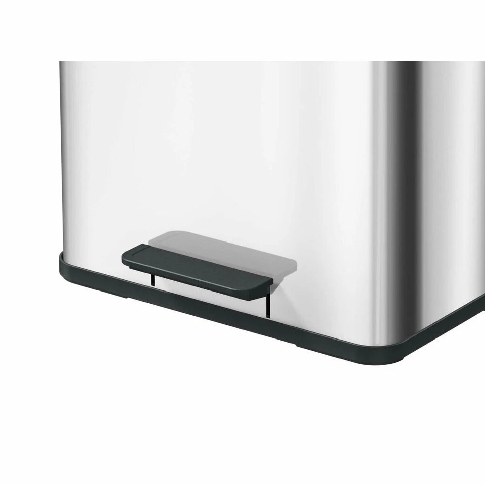 Hailo Mülltrennsystem Öko trio Plus L, Tret-Mülleimer, Edelstahl, 3x9 L - Bild 3 von 4