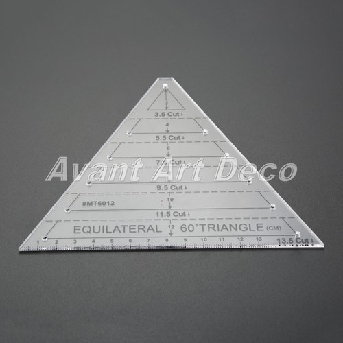 Quilting Ruler Triangle Diamond Hexagon 1/4Pcs Acrylic Cutting Measuring Ruler - Picture 7 of 10