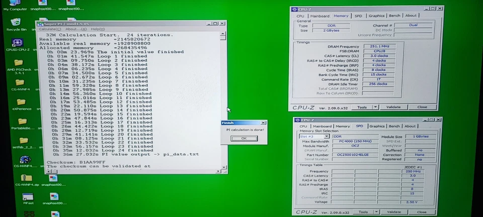 OCZ Gold PC4000 DDR1 500MHZ 2GB 2 x 1GB CL3-4-4-8 2.5v OCZ5002048ELGE-K - Image 3 of 3