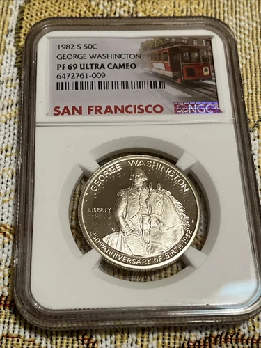 1982 S George Washington Half Dollar 50c NGC PF69UCAM With San Francisco Label￼