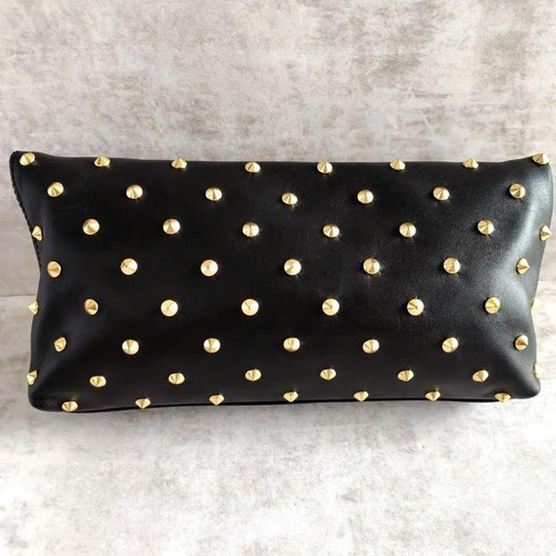 Alexander McQueen black Leather with studs clutch handbag Japan Used Excellent+ - Picture 4 of 19