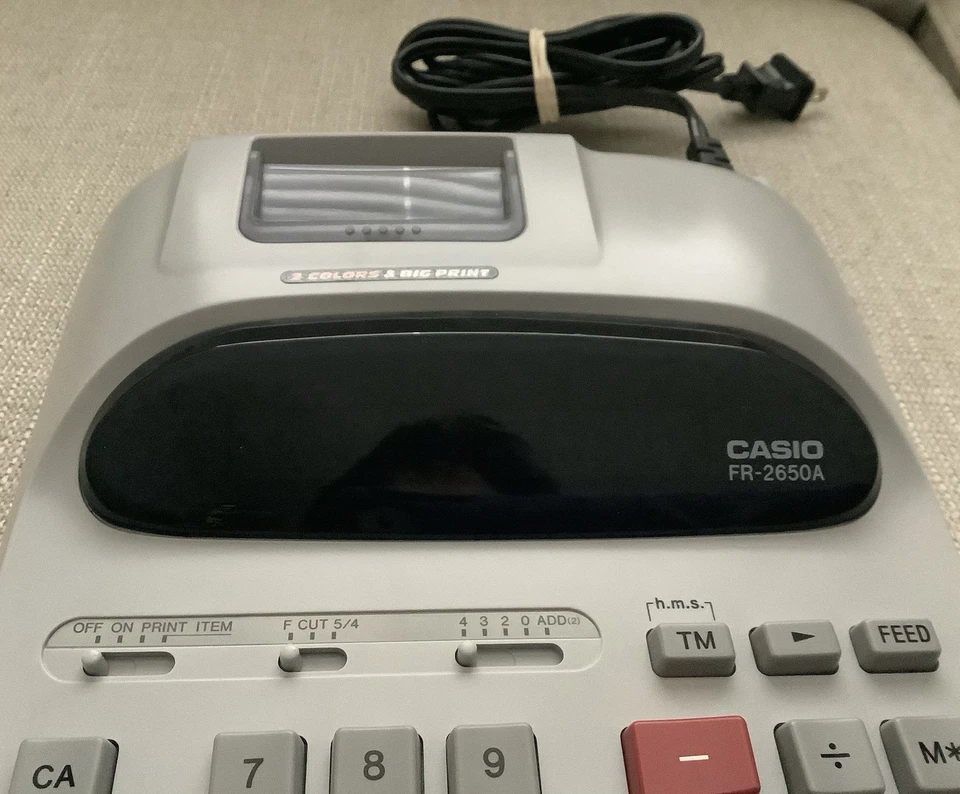 Casio FR-2650A~2-Color Professional Desktop Printing Calculator Big Print~Tested - Image 3 of 4
