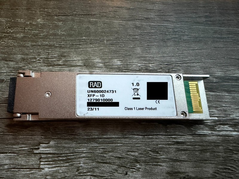 RAD Data Communications XFP-1D 1279010000 - XFP 10G LR 1310nm 10km - Never used