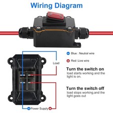 PC Material Inline Power Switch 220V with IP67 Rating for Moisture Resistance