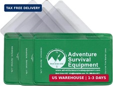 Credit Card Size Fresnel Lens Fire Starter and Magnifier Lenses 3 Pack - Green