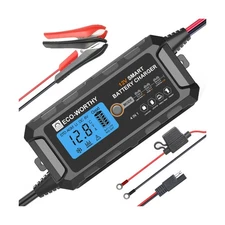 ECO-WORTHY 12V 5A Automatic Smart Battery Charger and Maintainer LCD Display ...
