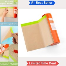 Pre-Taped Masking Paper 18 Inch 66 Feet Dispenser Painters Tape Kraft Paper