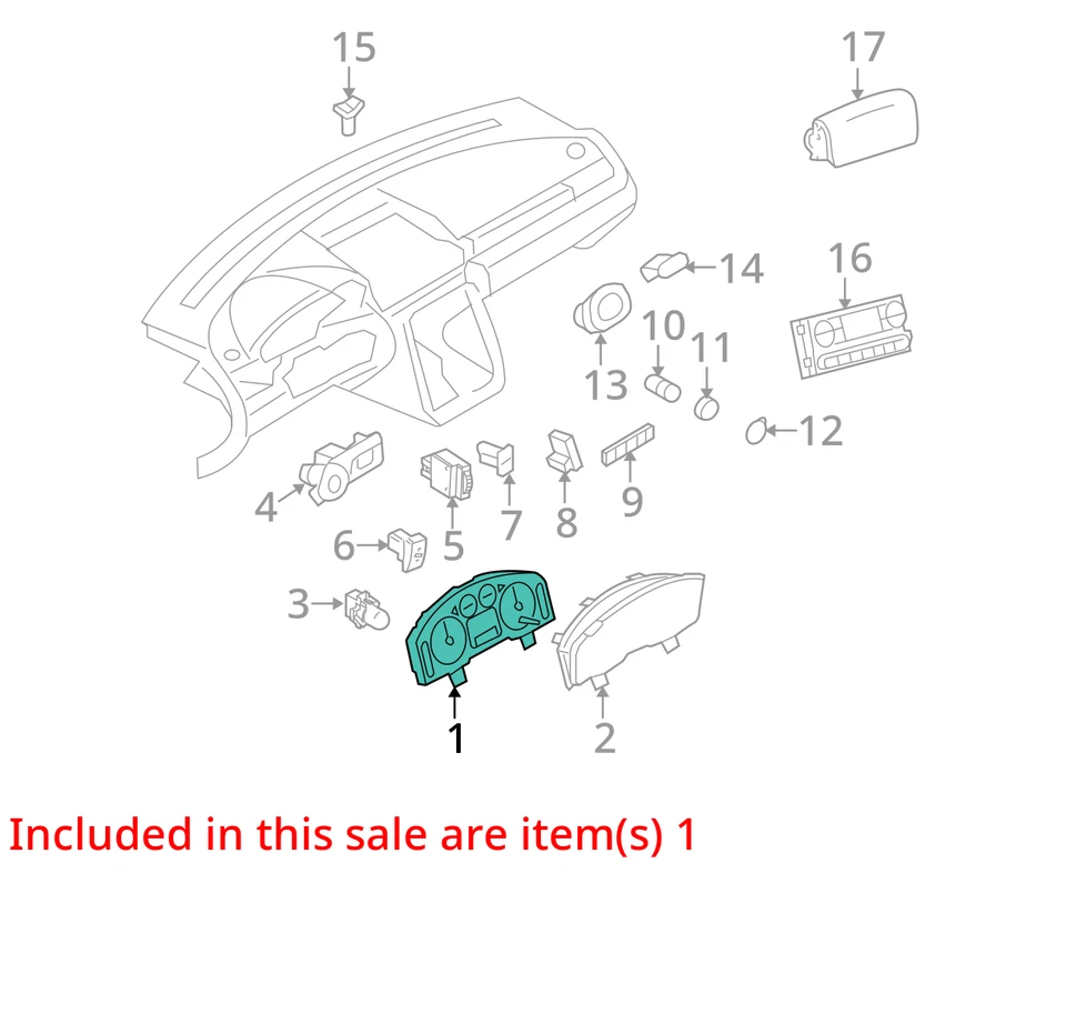 Cuadro de instrumentos velocímetro Ford Taurus 2008-2008 medidores F9EED Foto 3 de 4