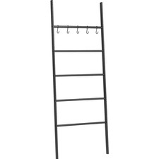 Handtuchleiter Leiterregal Handtuchständer mit 5 abnehmbaren Haken Metall sch...