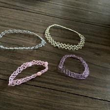 Lot of 4 Multicolor Plastic 90s Stretch Choke...