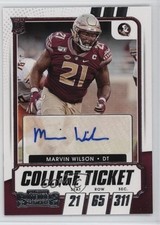 2021 Panini Contenders Draft Picks College Ticket Marvin Wilson #167 Auto 03xg