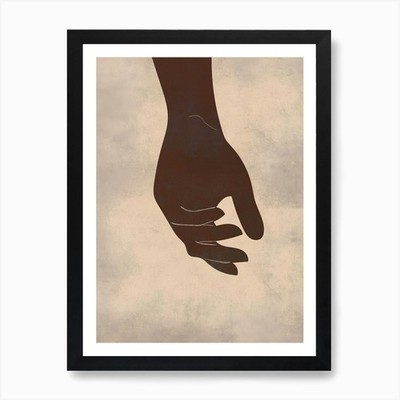 Hand Reaching Out Kunstdruck gerahmt Wandbild Poster Leinwanddruck Bild