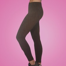 New Ladies Brown Super Soft Fashion Leggings Size Medium