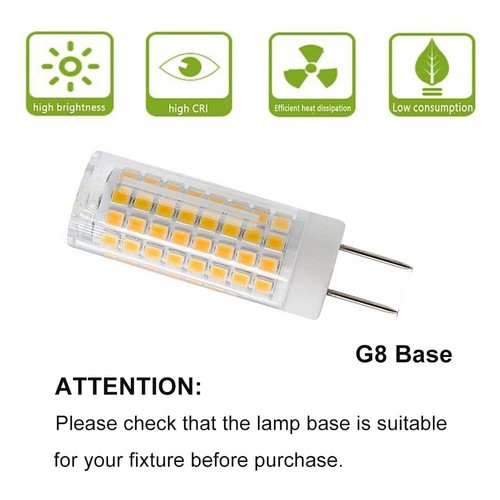 G8 Led Bulbs 60W 75W Halogen Bulb Replacement, T3/T4 AC120V JCD Type G8 Bi-pi... - Picture 3 of 7