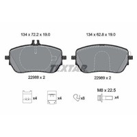 Textar 2298801 Bremsbelagsatz Scheibenbremse Vorderachse FüR Mercedes Benz