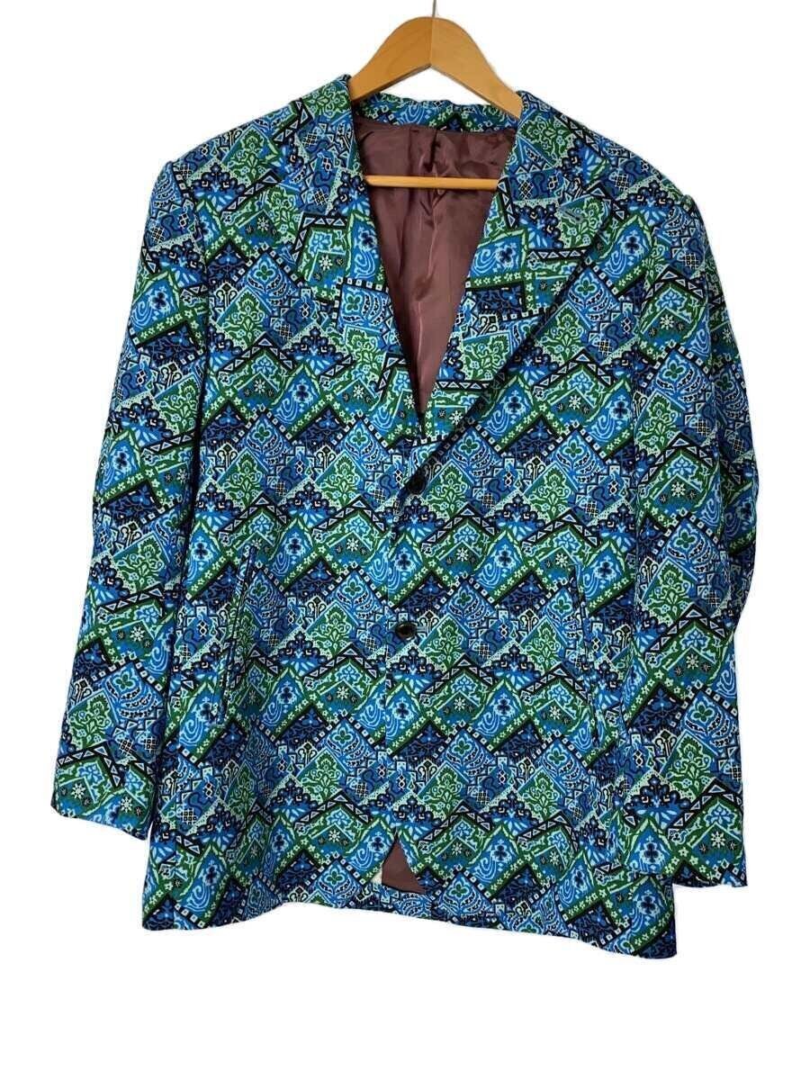 Needles Jacket M Polyester Allover Pattern Blue - image 1