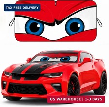Car Windshield Sun Shade, Red Angry Eyes Sun Visor for Car Windshield Universal