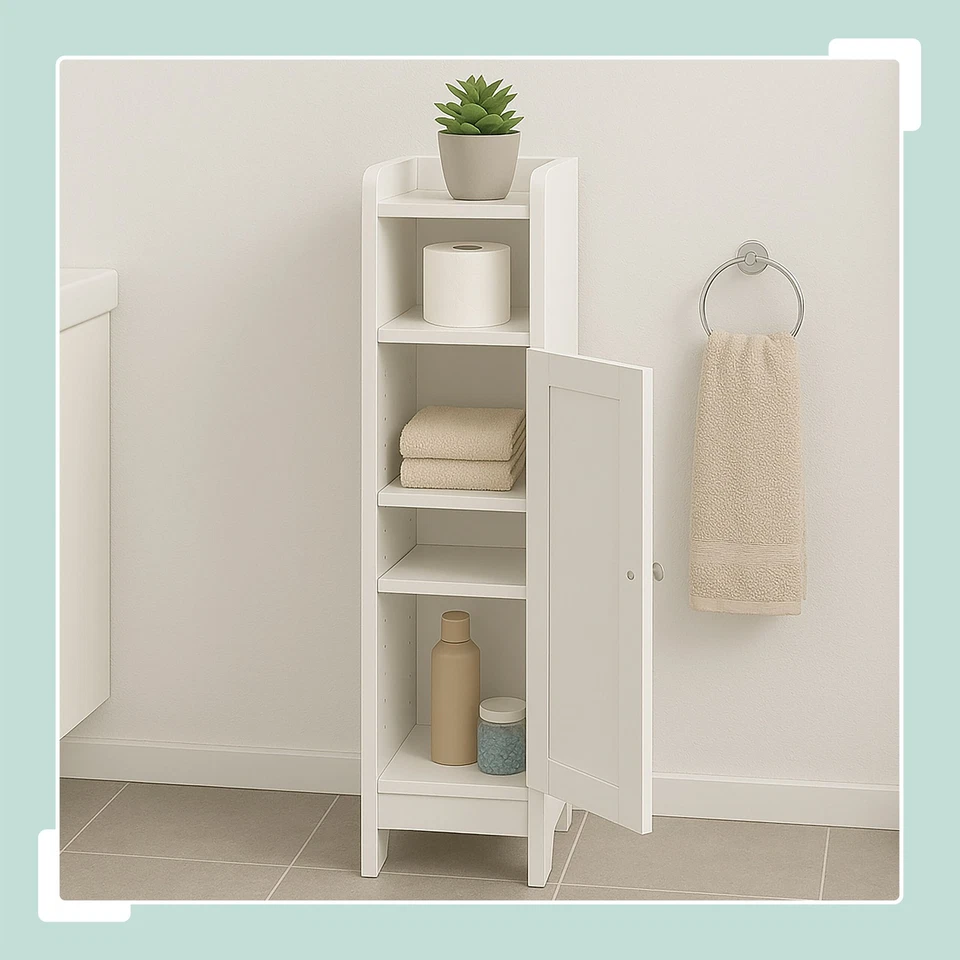 Badezimmerschrank Badschrank Badschränkchen Bad Midischrank Nischenschrank weiß - Bild 3 von 4