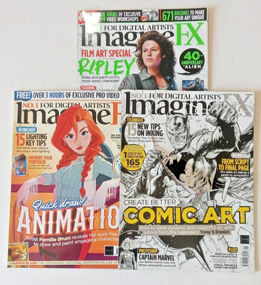 Imagine FX magazine 3 x Future Publishing issues May June July 2019