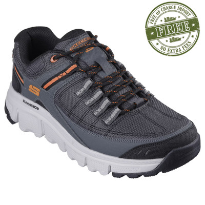 Skechers Men Memory Foam Summits AT Upper Draft Outdoor Lace-Up Sneaker Charcoal