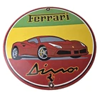 Vintage Ferrari Dino Sports Car Sign - Auto Service Dealer Gas Porcelain Sign
