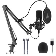 USB Microphone, 192KHZ/24Bit Plug  Play PC Computer Podcast Condenser Cardio...