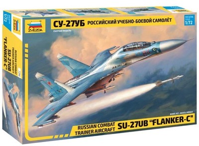Zvezda 7294 500787294   1:72 Sukhoi SU-27 UB Flanker-C, Standing Model Building,