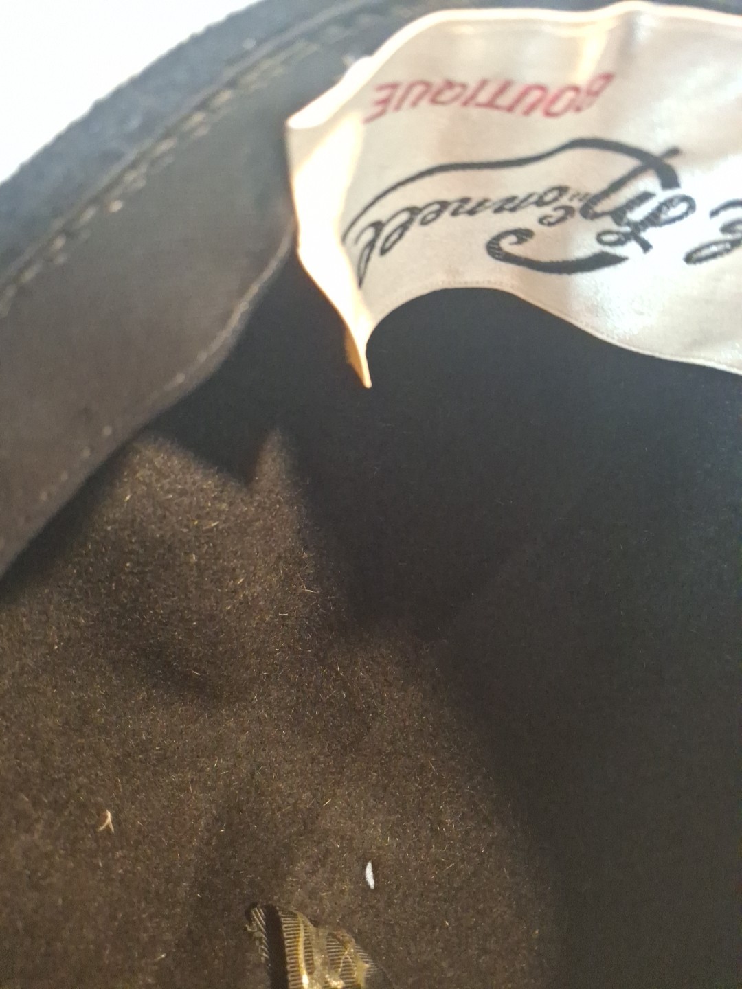 Jack McConnell Black Velvet Pleated  Hat With Pin image 5