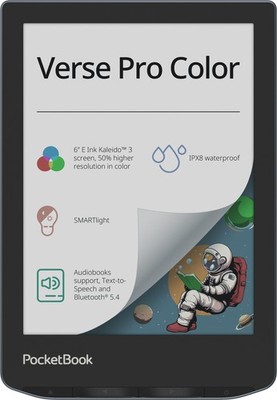 PocketBook Verse Pro Color 16 GB Blau Bluetooth eReader 6'' eINK 1GB RAM NEU