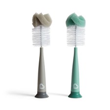 Sponge Bottle Brush Set of 2 Gray and Sage Cleaning Brush for Kitchen
