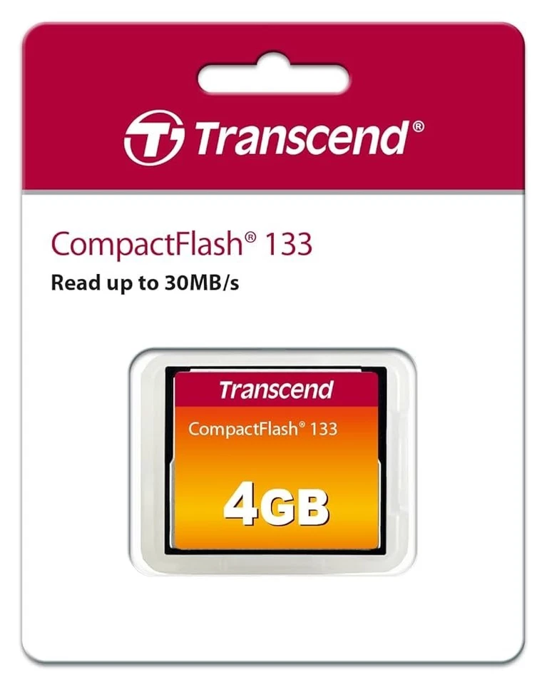 2 x Transcend 4GB 133 Compact Flash CF Memory Card for Nikon, Canon - Image 2 of 3