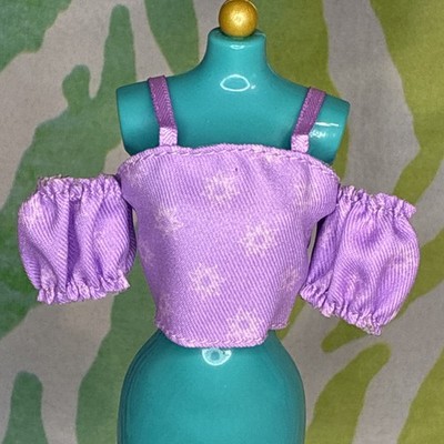 Disney ILY 4Ever I Heart Rapunzel Doll Purple Cold Shoulder Peasant Top Only