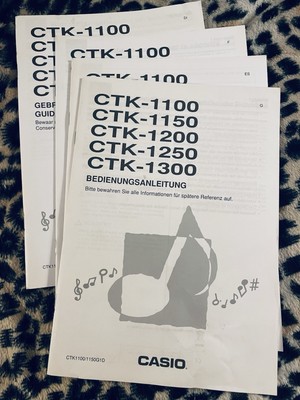 Bedienungsanleitung Casio CTK-1100/1150/1200/1250/1300 - DE, ES, F, DI