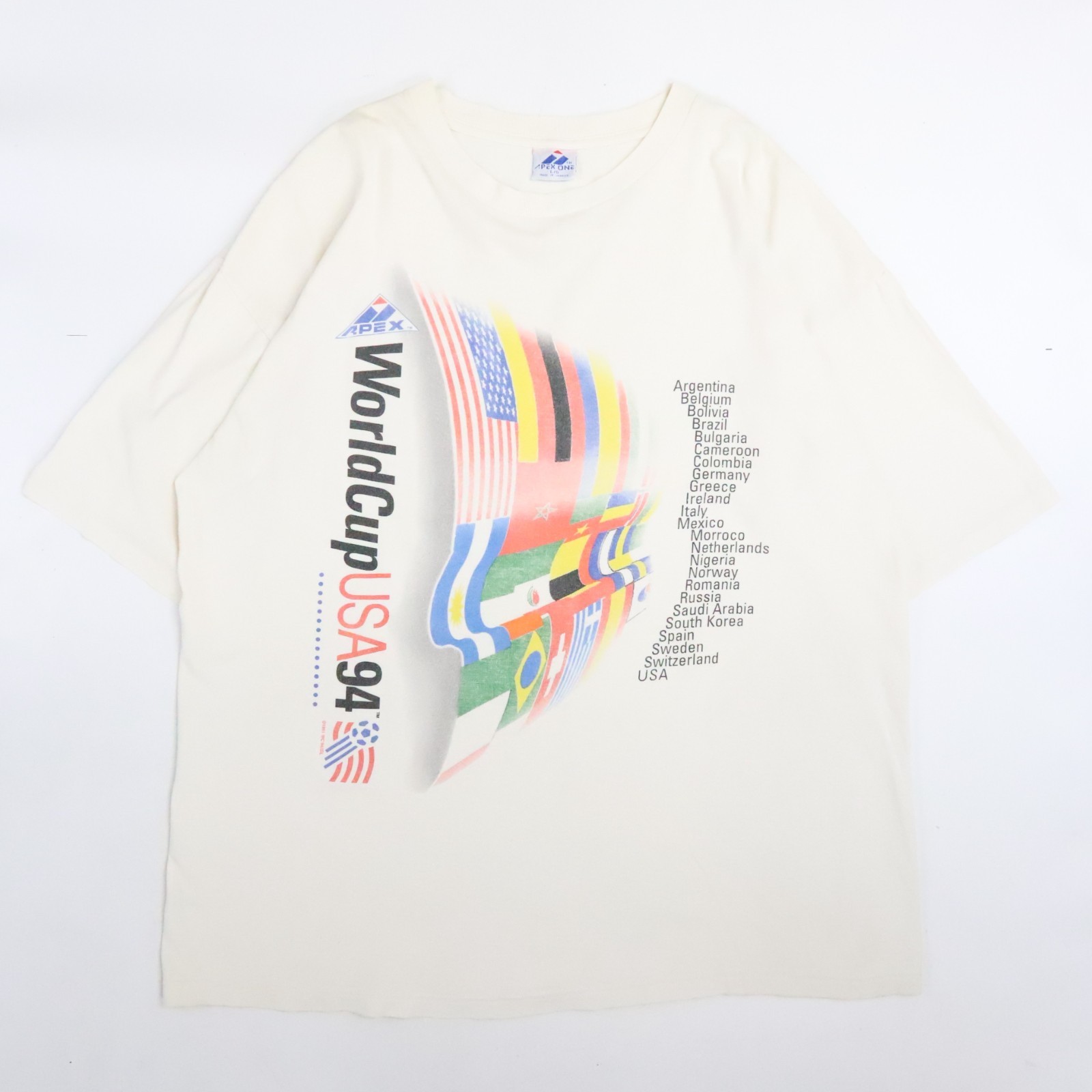 Vintage USA 1994 World Cup Soccer Football T-Shirt Size Large FIFA