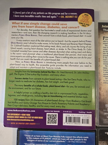 Health and Nutrition 3 DVDs &1 Book Lot of  Food Inc, PlanEat, Recipes, Forks  - Picture 10 of 12