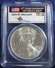 2015 American Silver Eagle PCGS MS70 First Strike John Mercanti Signed