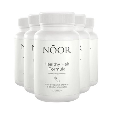 1-5-Pack NOOR Healthy Hair Formula - NOOR Hair Growth Support Capsules - 60Caps