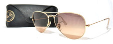 Ray Ban, Italy RB3025 Aviator Polarized Sunglasses 58-14-135 Gold metal frame