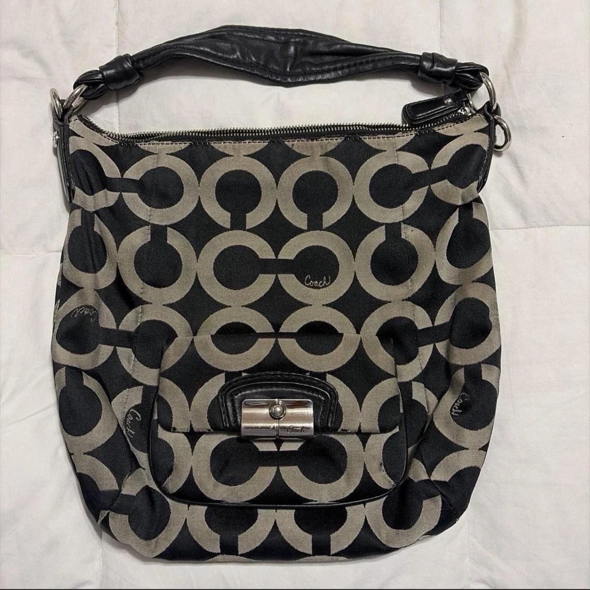 Coach Black Signature Hobo Bag for sale - eBay
