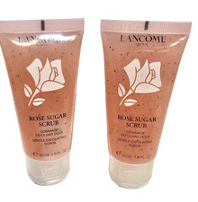 2 x Lancome Rose Sugar Scrub Gentle Exfoliating Face Scrub 1.7oz/50 ml each New