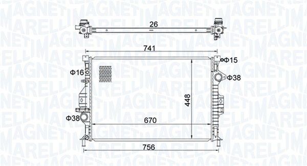 Magneti Marelli 350213157700 KüHler, MotorküHlung FüR Ford Land Rover Volvo-image