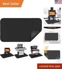 Hearth Rugs for Fireplaces Fire Resistant,48x28 inches Fireproof Fireplace Mat H