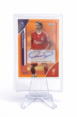 Topps Chrome Premier League Fernando Torres Auto /25 Orange Liverpool Spain