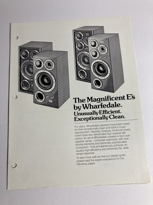 Warfedale Speakers. Magnificent Es E70 and E50 Speakers. Brochure