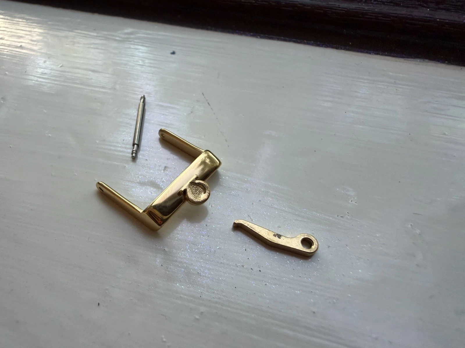Vintage Omega Gold Yellow 16mm Watch Strap Buckle Used Clean Rare