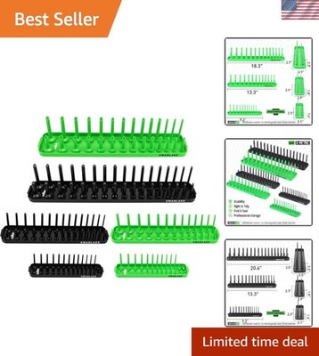 Multi-Functional 6-Piece Socket Organizer with Dual-Rail System for Easy Sorting