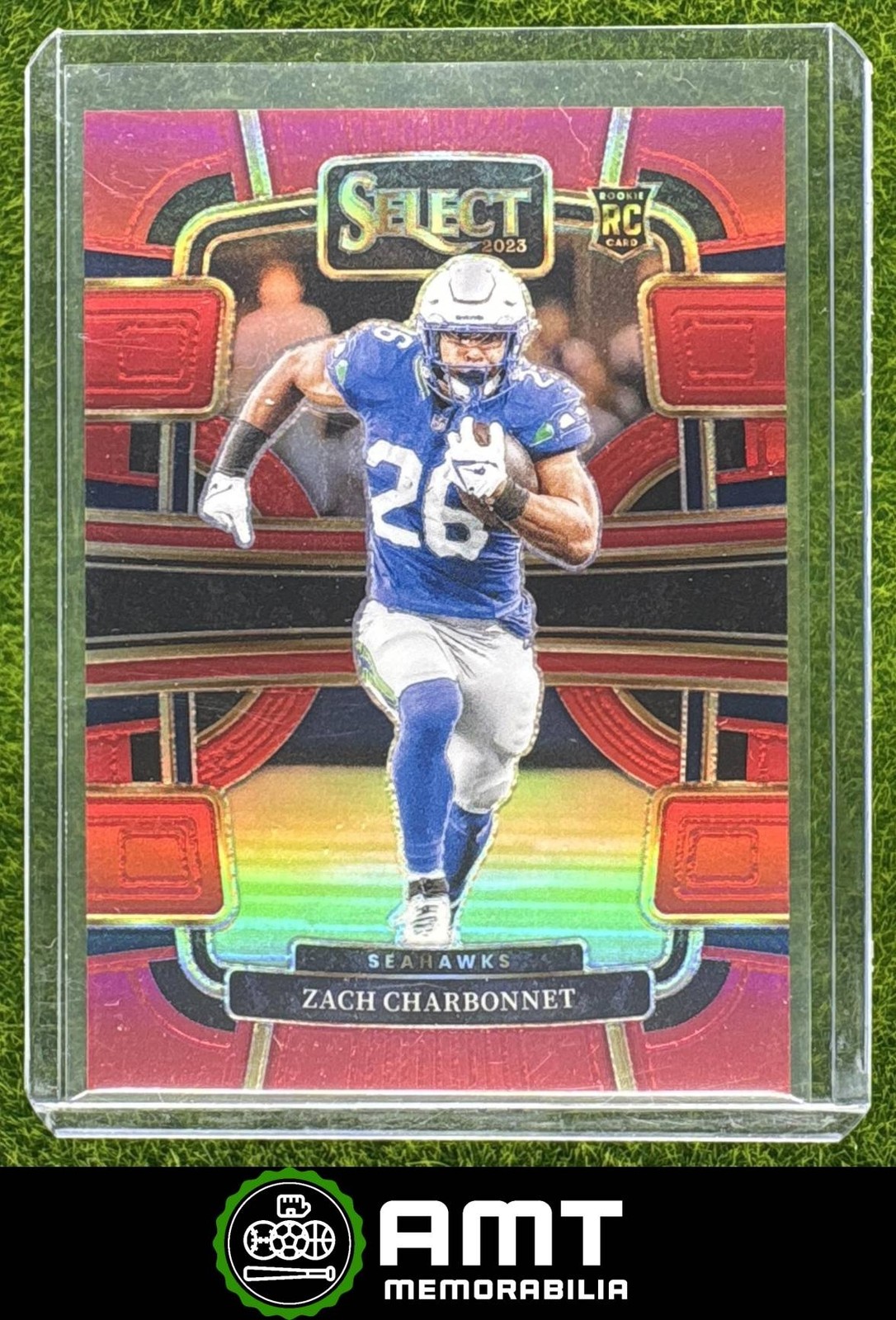 Zach Charbonnet RC 2023 Panini Select Red Prizms 8/99 Seattle Seahawks #86