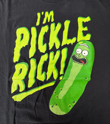 Men's Size 2XL I'm Pickle Rick T Shirt in Black Rick & Morty Adult Swim Tag 2020