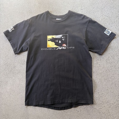 90 s A BATHING APE WTAPS STASH Tee Black Vintage Used